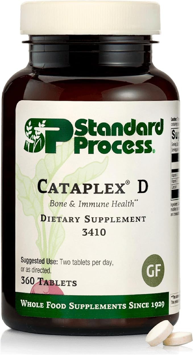 Standard Process Cataplex D - Supports Immune Function, Bone Density & Mineral Absorption - Immune Health Supplement with Vitamins A & D - Gluten-Free, Non-Dairy & Non-Soy - 360 Tablets