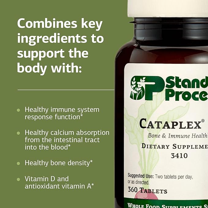 Standard Process Cataplex D - Supports Immune Function, Bone Density & Mineral Absorption - Immune Health Supplement with Vitamins A & D - Gluten-Free, Non-Dairy & Non-Soy - 360 Tablets