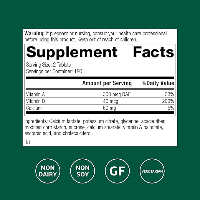 Standard Process Cataplex D - Supports Immune Function, Bone Density & Mineral Absorption - Immune Health Supplement with Vitamins A & D - Gluten-Free, Non-Dairy & Non-Soy - 360 Tablets